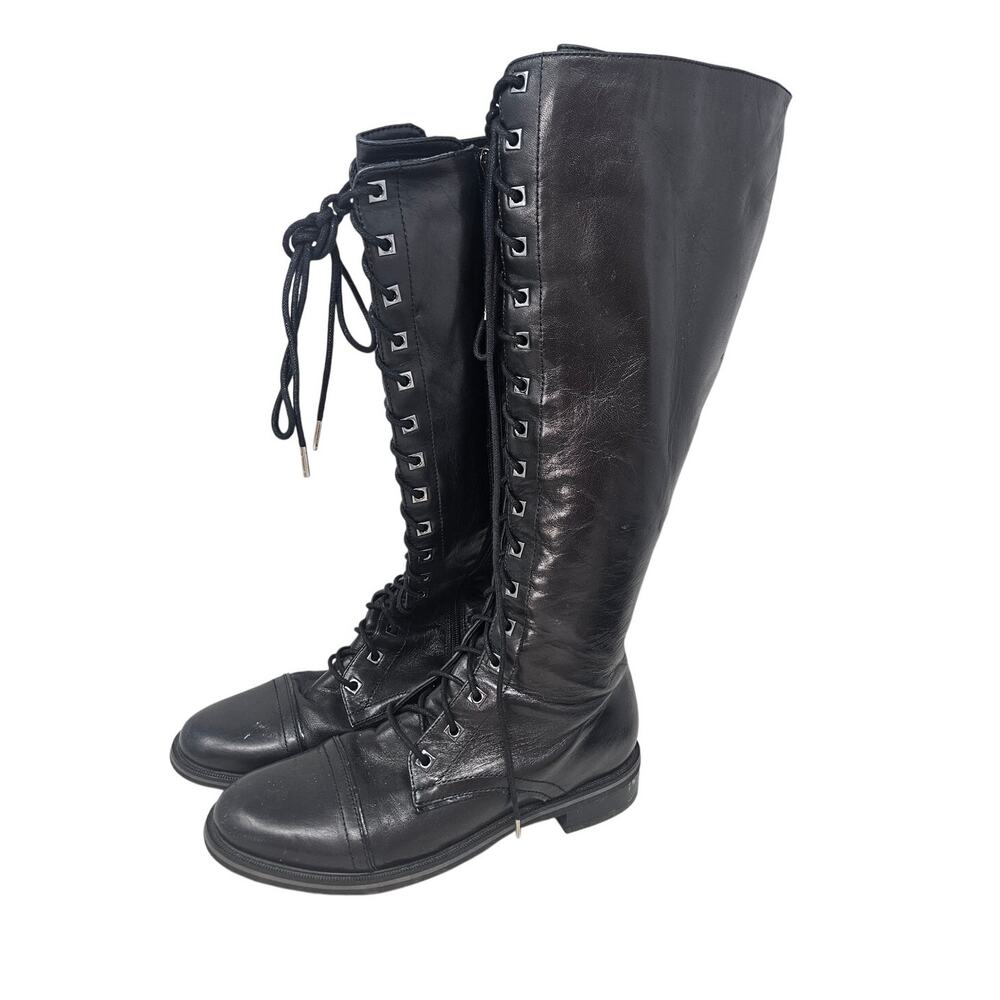 Regarde le Ciel 38 Black Lace Up Tall Boot Goth Whimsygoth Boho Steampunk